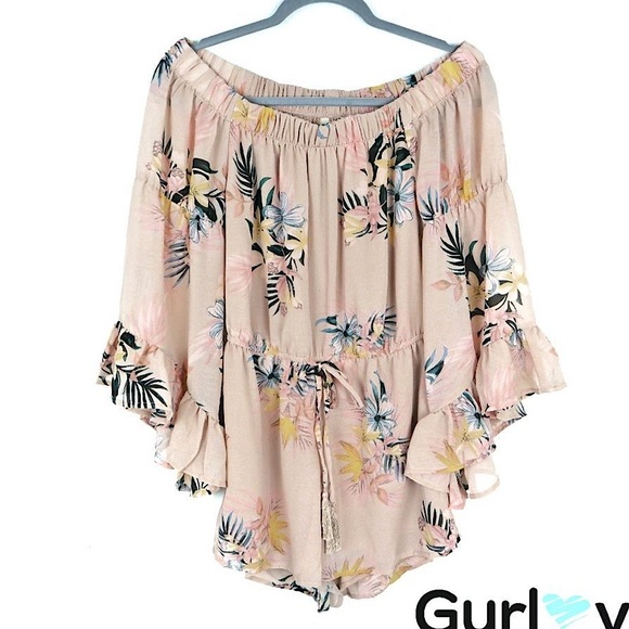 Hint of Blush | Across the Shoulder Romper - Picture 6 of 15